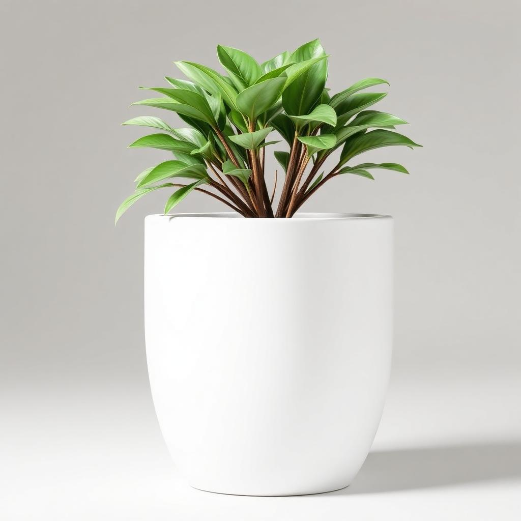 Vaso branco minimalista